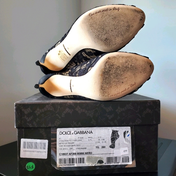 Dolce & Gabbana Peep-toe Lace Ankle Boots - Picture 11 of 15